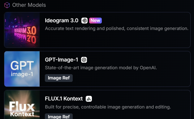 Leonardo AI integrated models including ChatGPT, Flux, and Ideogram