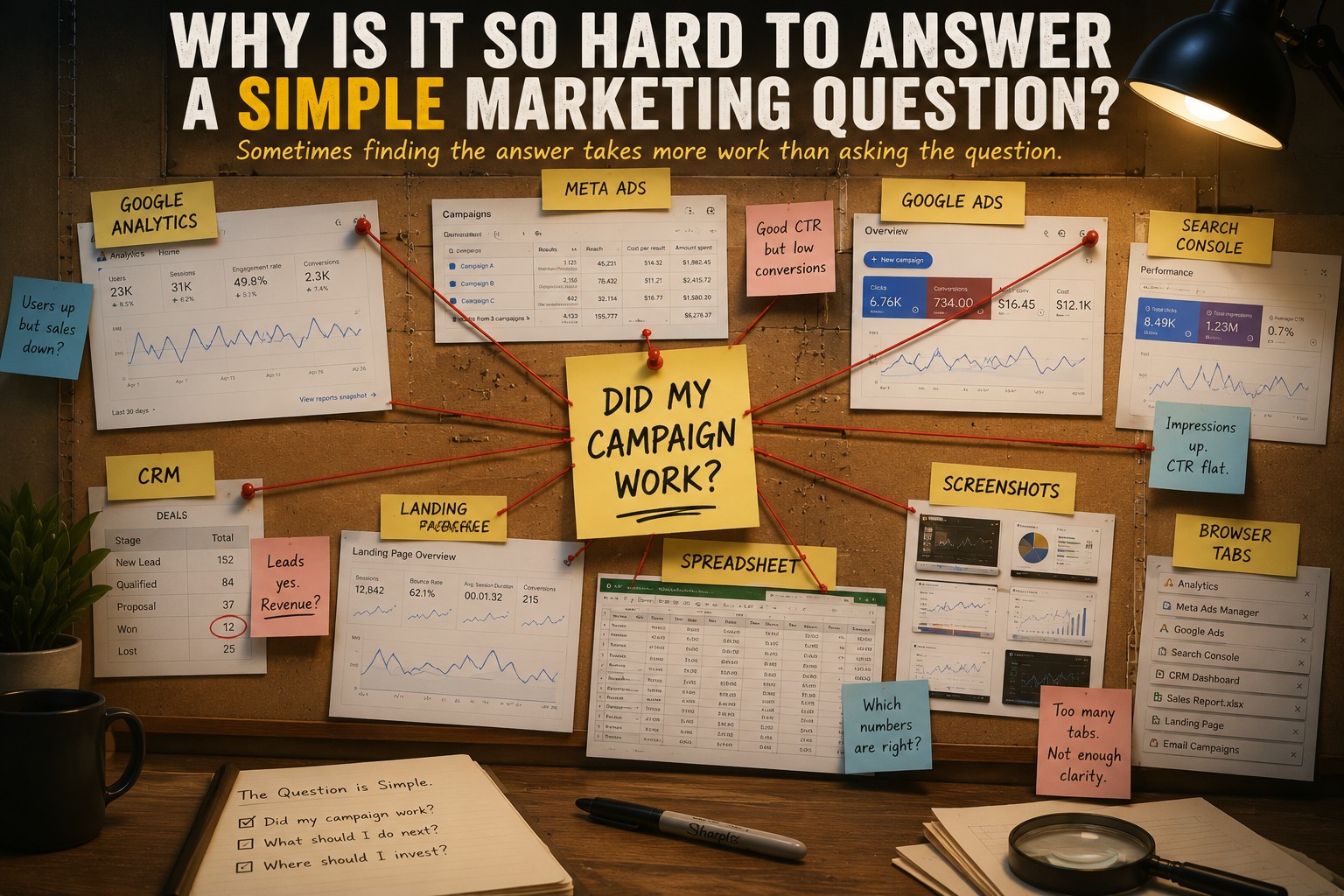 Fragmented marketing dashboard analysis frustration